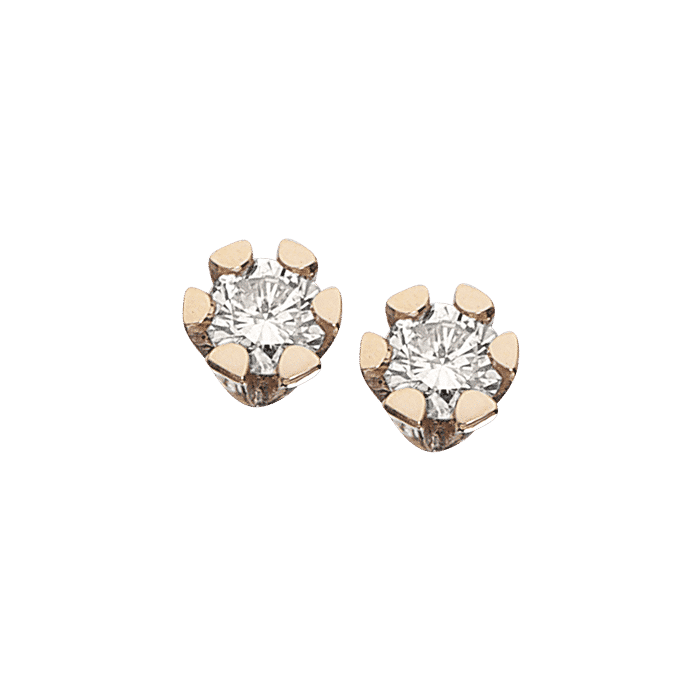 Scrouples VIDA Ørestikker 8 karat guld 0,10ct 1813,10