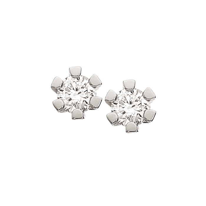 Scrouples VIDA Ørestikker 8 karat hvidguld 0,15ct 1814,15