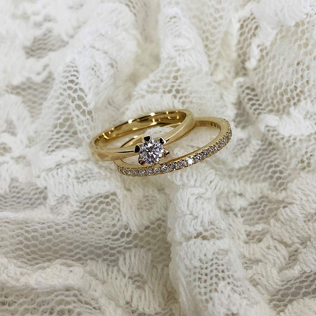 Scrouples Vida diamant ring 0,05 ct 8 kt guld – 7813,05 - Billede 2