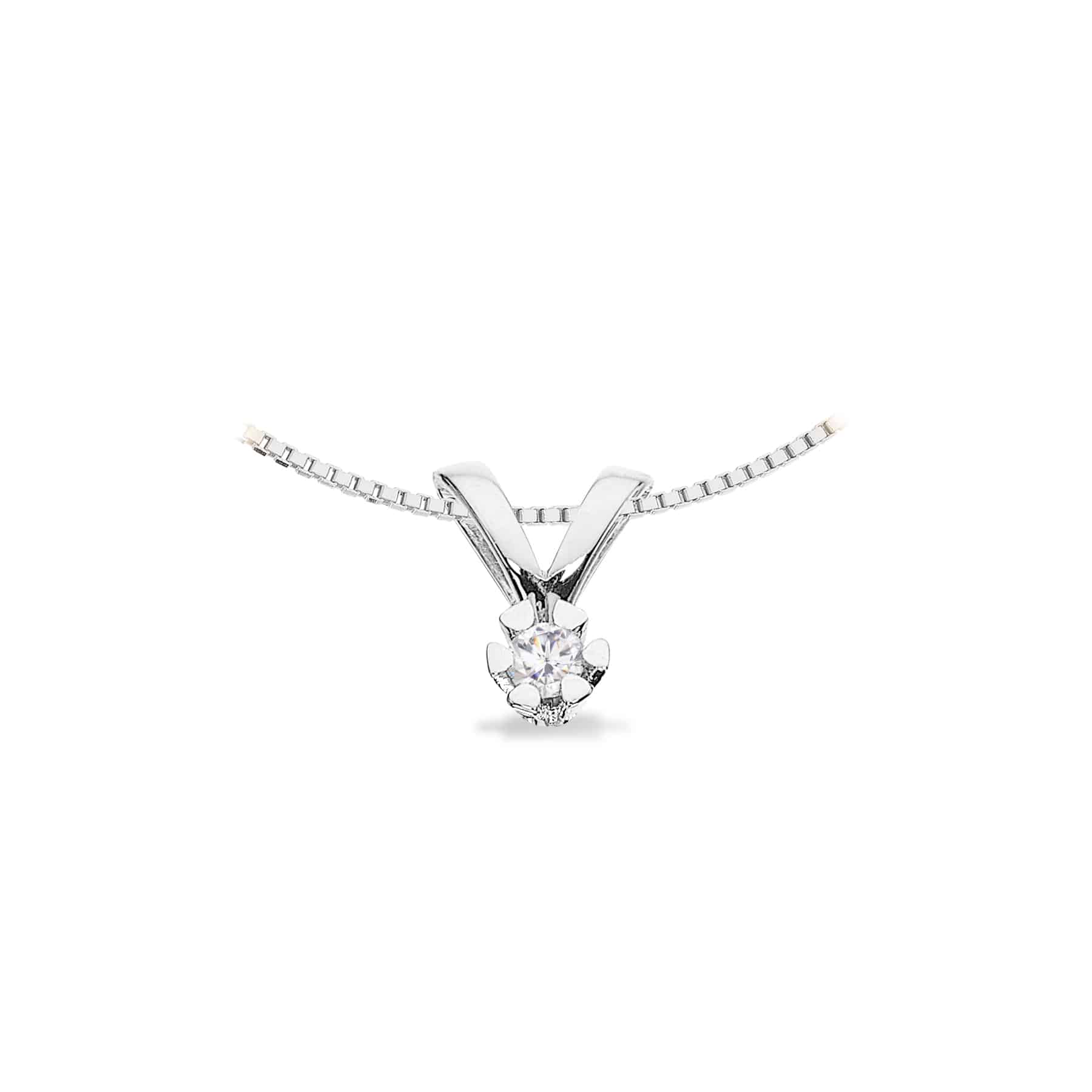 Scrouples Vida Vedhæng 8 karat hvidguld med 0,03ct diamant 2814,03