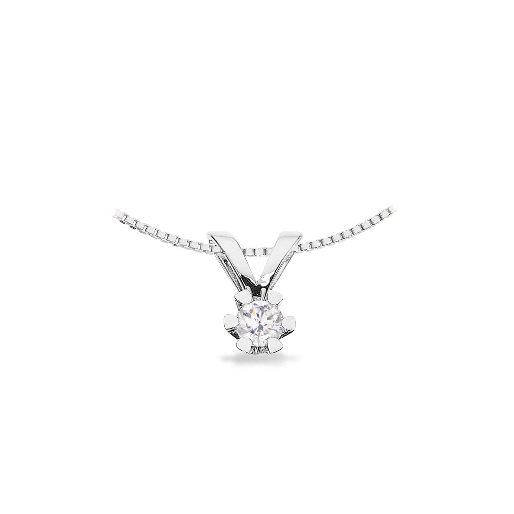 Scrouples Vida Vedhæng 8 karat hvidguld med 0,10ct diamant 2814,10