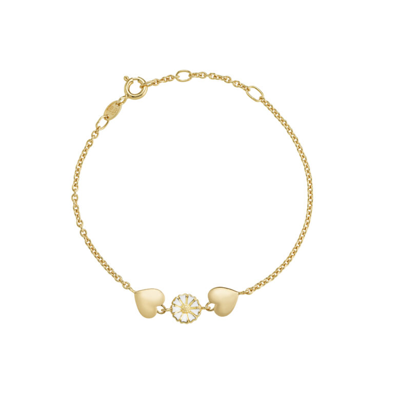 Lund Copenhagen MARGUERIT ARMBÅND MAT HJERTER 90103019-M