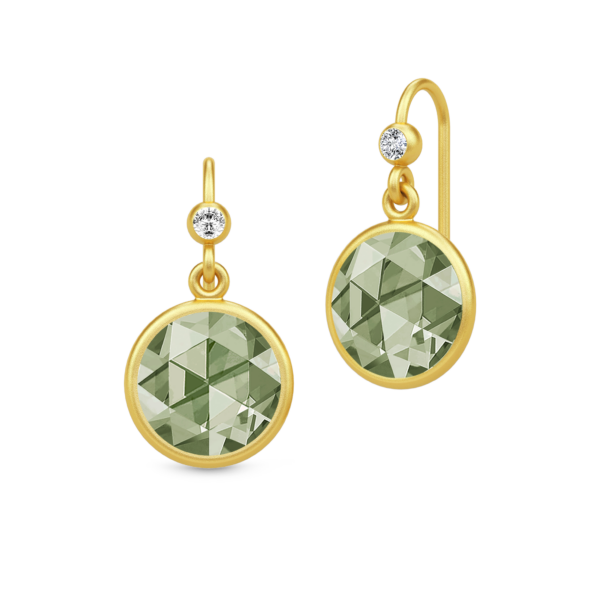 Julie Sandlau COCKTAIL DUSTY GREEN Øreringe HKS515GDDGSPCZ
