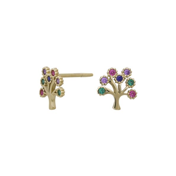 Nordahl Jewellery LIVETS TRÆ Ørestikker 8kt 383 116cz3