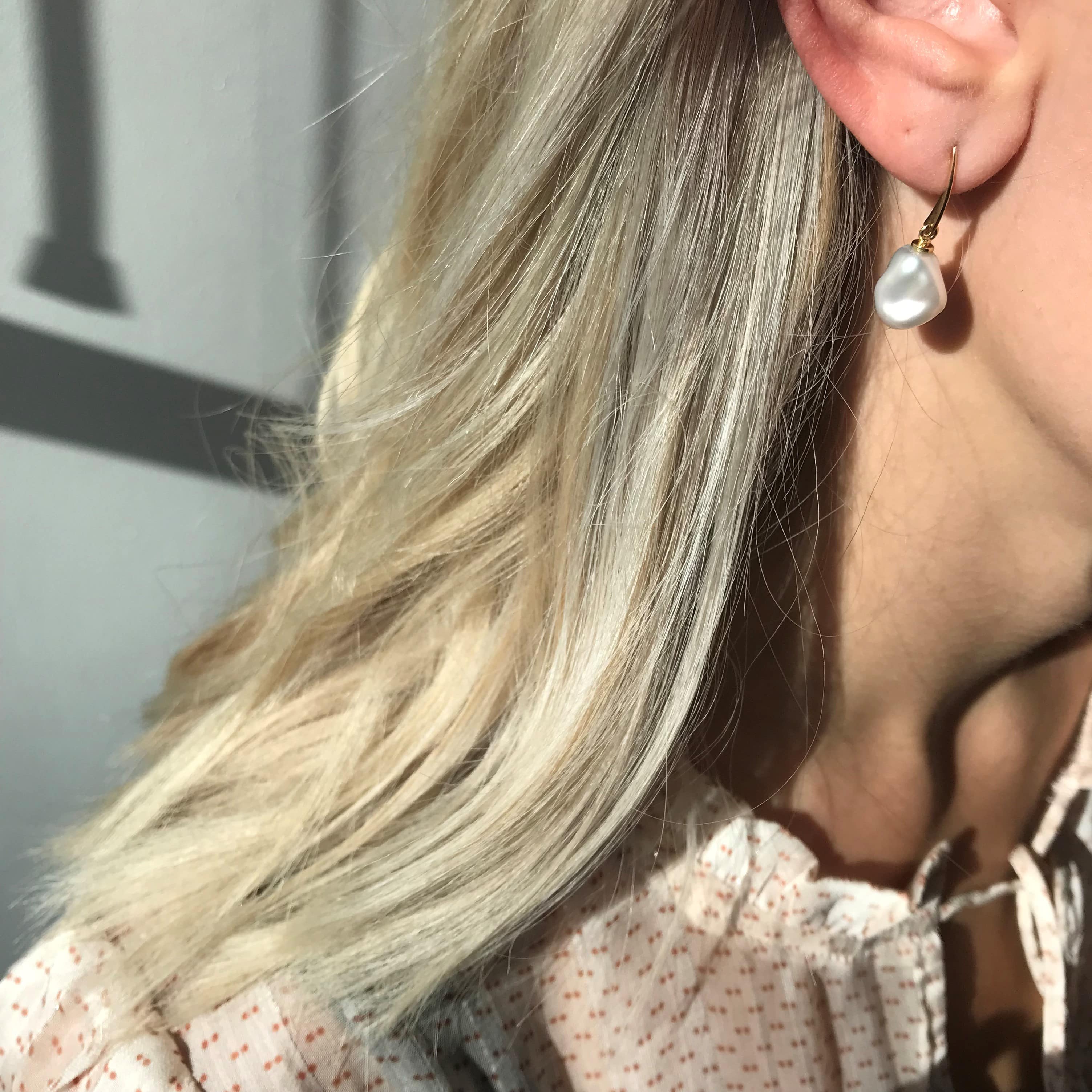 Scrouples Barok perle øreringe 8 kt guld – 118923 - Billede 2