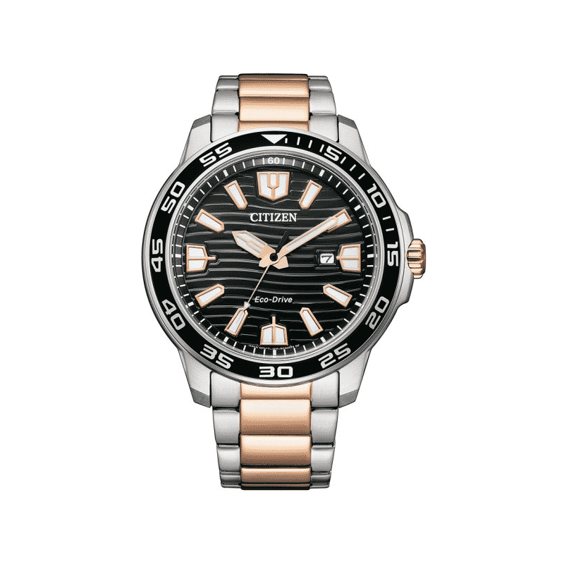 Citizen Classic Eco-Drive Herreur AW1524-84E i rustfrit stål med sort skive, 46mm kasse og 100m vandtæthed.