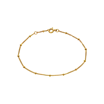 Maanesten NALA Armbånd 8012a Enkel og elegant armbånd i forgyldt sølv med små fine kugler fordelt hele vej rundt.