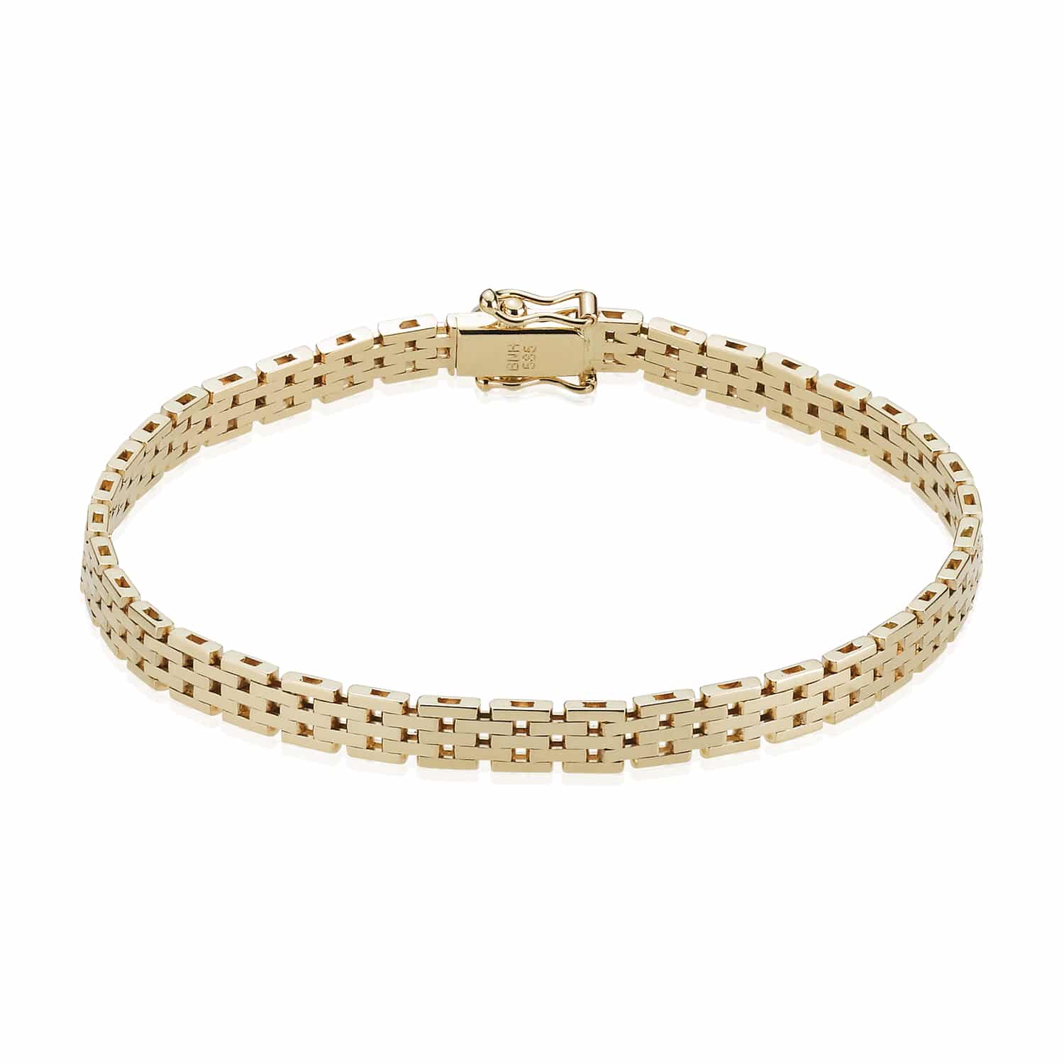 BNH Mursten Armbånd 14 Karat Guld 5 Rækker M140518K