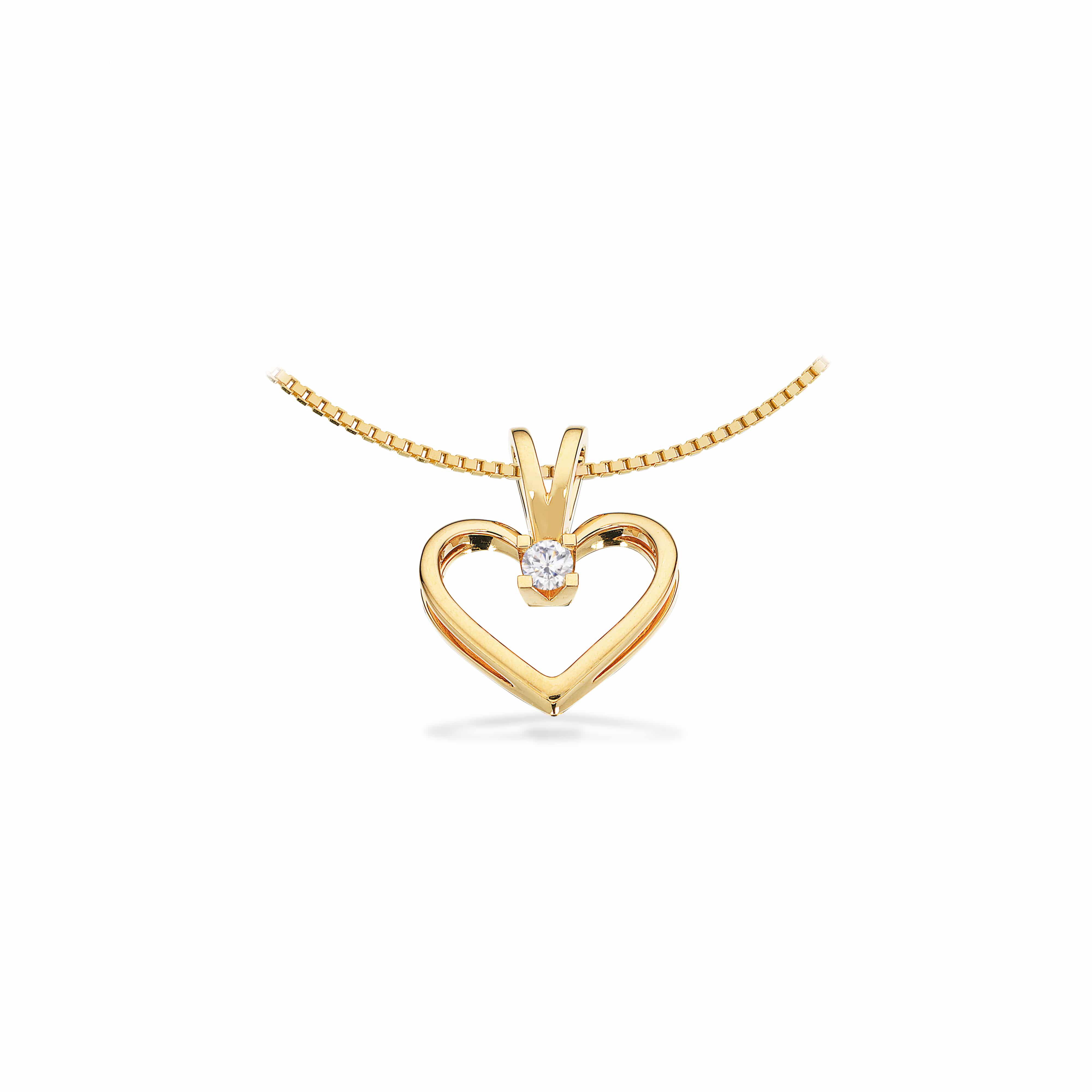 Scrouples Kleopatra Hjerte Vedhæng 14 karat guld med 0,05ct diamant 2125,05