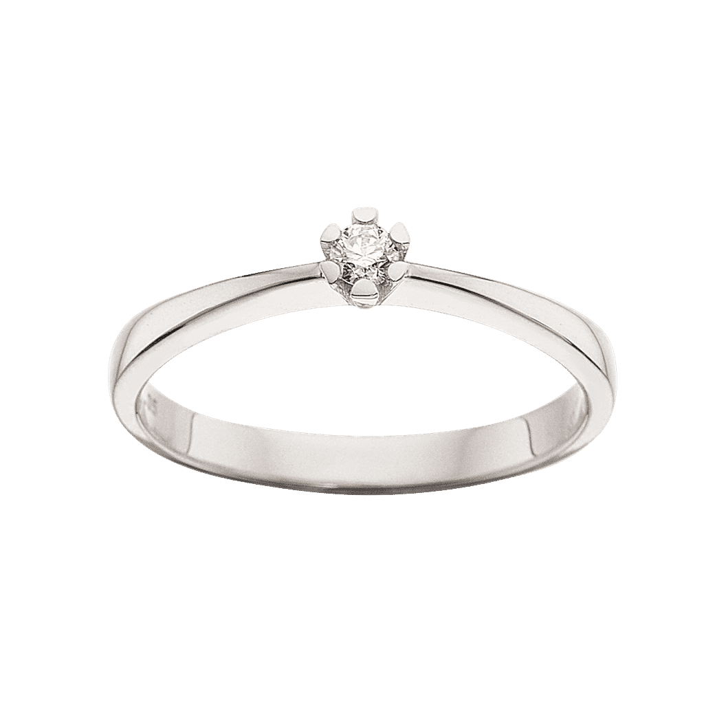 Scrouples VIDA Ring 8 karat hvidguld 0,05ct 7814,05