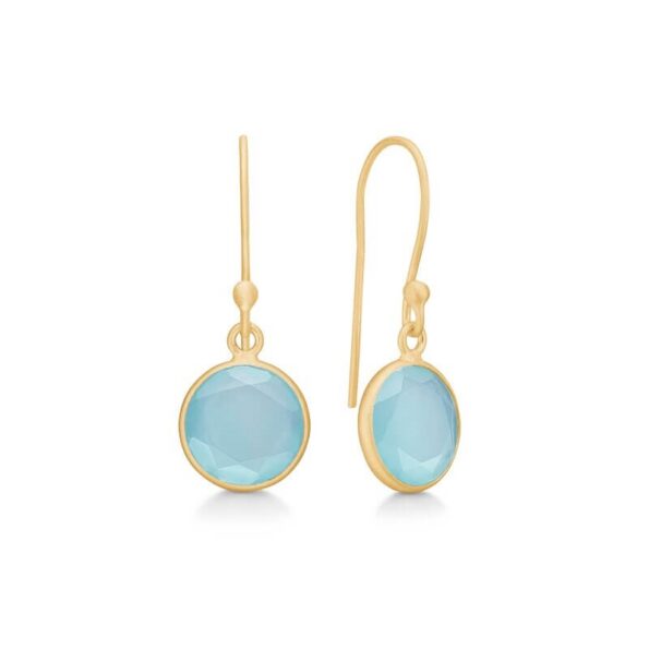 Frk. Lisberg CAT Øreringe Aqua Chalcedon 5173/fg