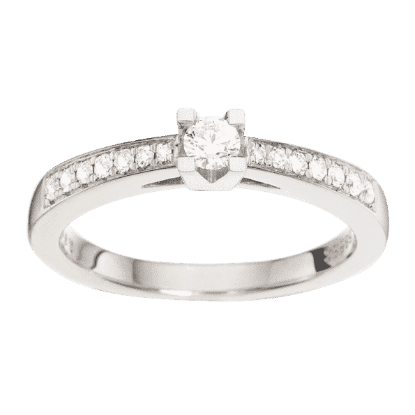 KLEOPATRA QUEEN Ring 14 Karat Hvidguld 0,22ct 7536,22
