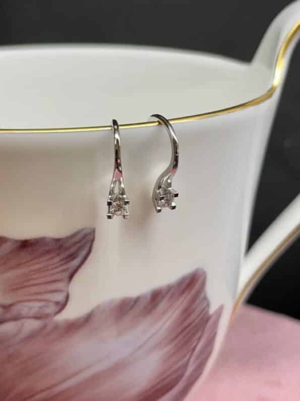 KLEOPATRA Ørehænger 14 Karat Hvidguld 0,15ct 1126,15
