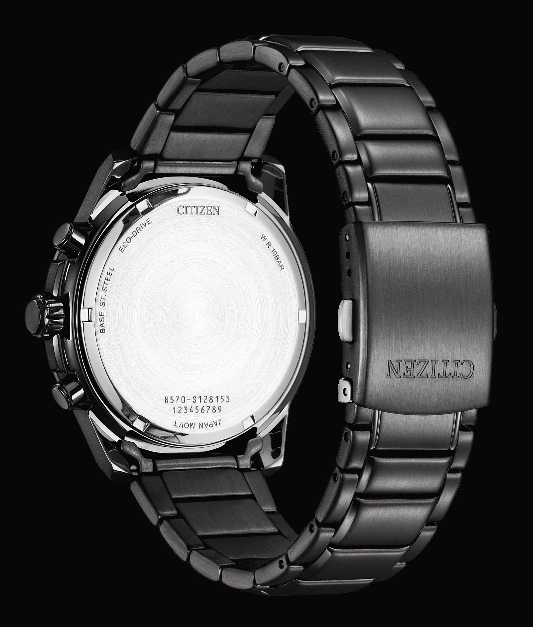 Citizen Eco-Drive Chronograph Herreur – Rustfrit Stål – Sort Skive – 41mm – AT1195-83E - Billede 5