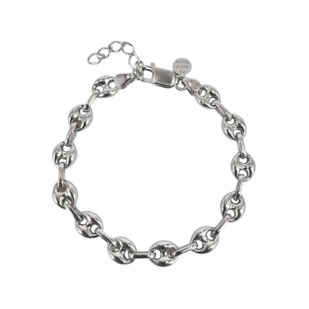 Aqua Dulce Big Coffee armbånd sølv 17 + 3 cm 4908