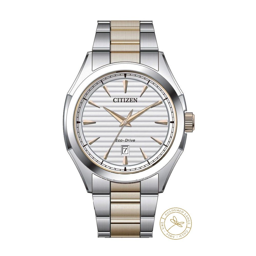 Citizen Classic Elegant Eco-Drive Herre AW1756-89A – elegant tofarvet med hvid skive, Eco-Drive teknologi og 100m vandtæthed.