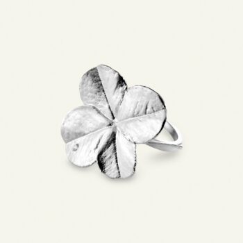 Flora Danica Firkløver Statement ring i sølv