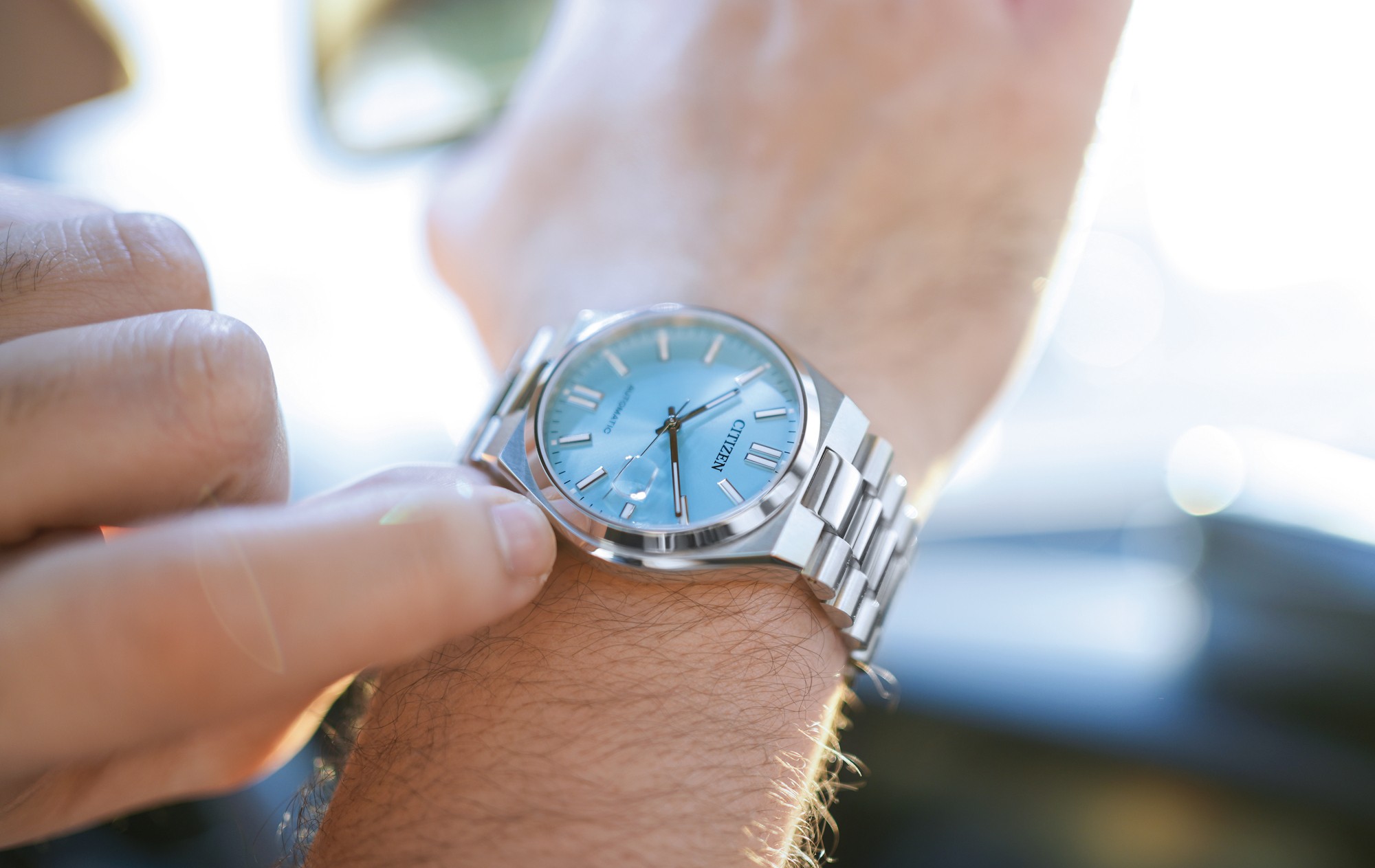 Citizen AUTOMATIC Tsuyosa NJ0151-88M Citizen har netop lanceret en spændende tilføjelse til deres kollektion af automatiske ure – Automatic Tsuyosa NJ0151-88X med den farverige lys turkisblå urskive.