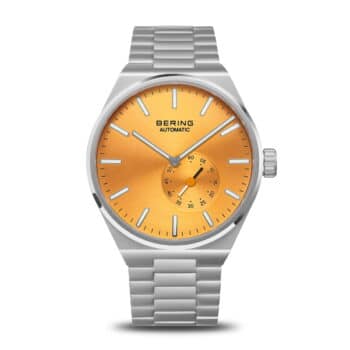 Bering Automatic Herreur 19441-701 med solstråle gul urskive og stållænke