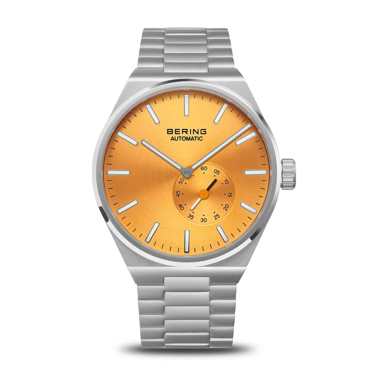 Bering Automatic Herreur 19441-701 med solstråle gul urskive og stållænke