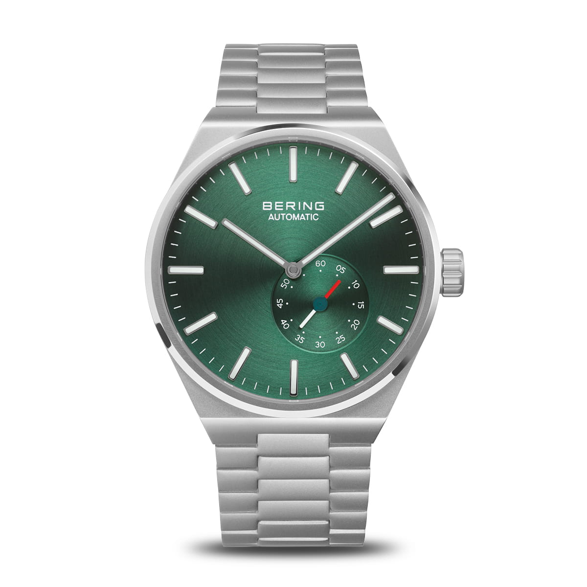 Bering Automatic Herreur 19441-708 med grøn solstråle urskive og stållænke