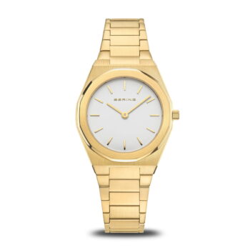Bering Classic Dameur 19632-730 med hvid urskive og stål/guld lænke – spar 40 %