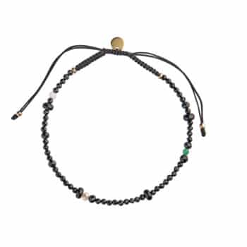 Stine A Lissé Bracelet Black Dream Colors With Black Ribbon 3207-02-S