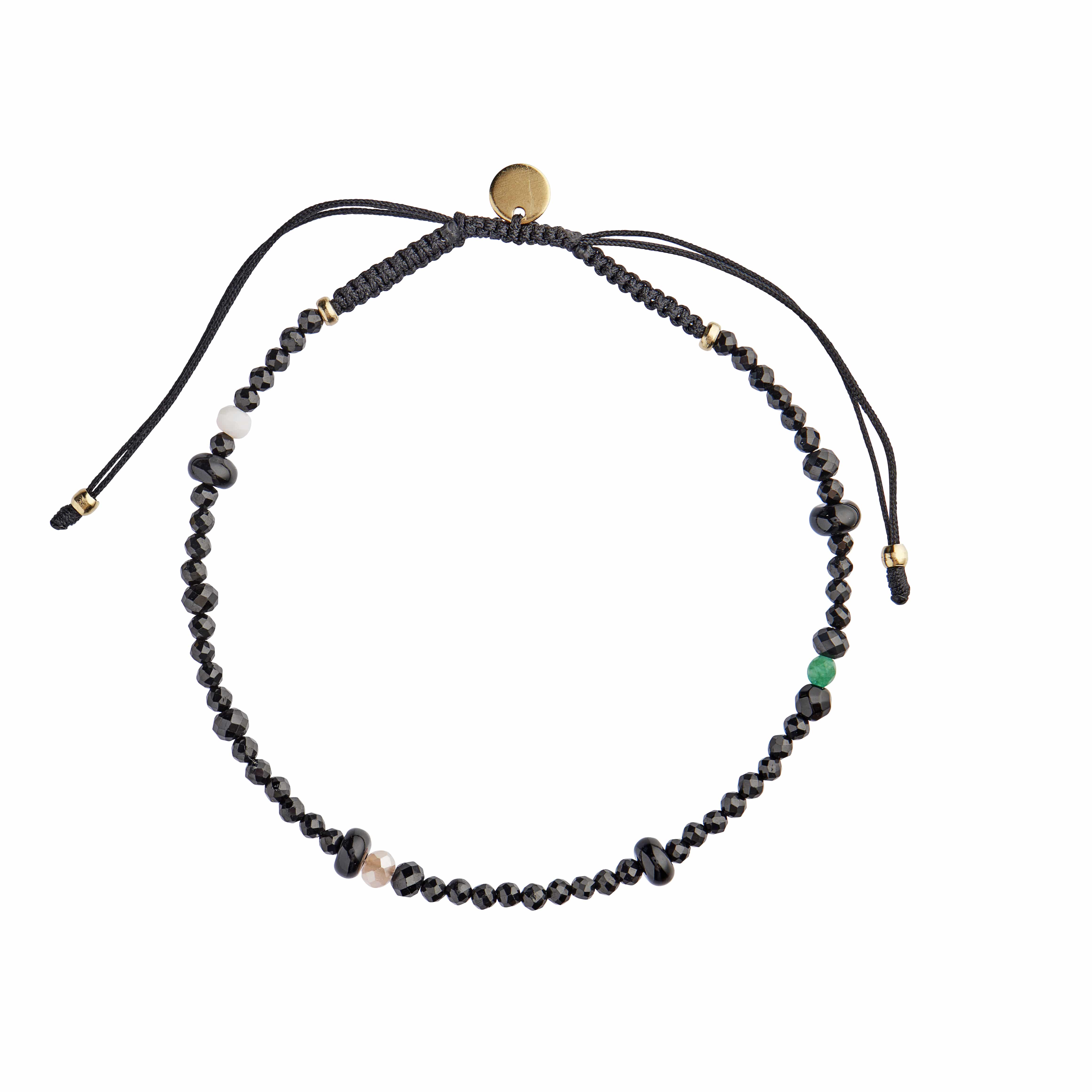 Stine A Lissé Bracelet Black Dream Colors With Black Ribbon 3207-02-S