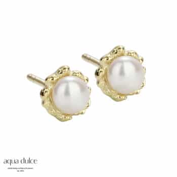 Aqua Dulce - Pearl Øreringe - Forgyldt Sølv
