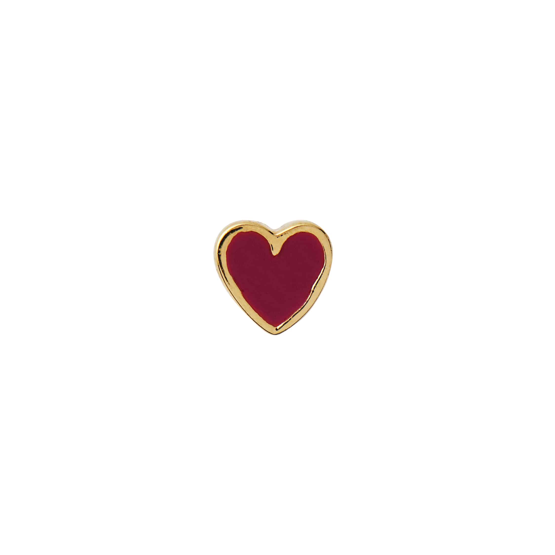 Stine A Petite Love Heart Burgundy Ørering 1181-02