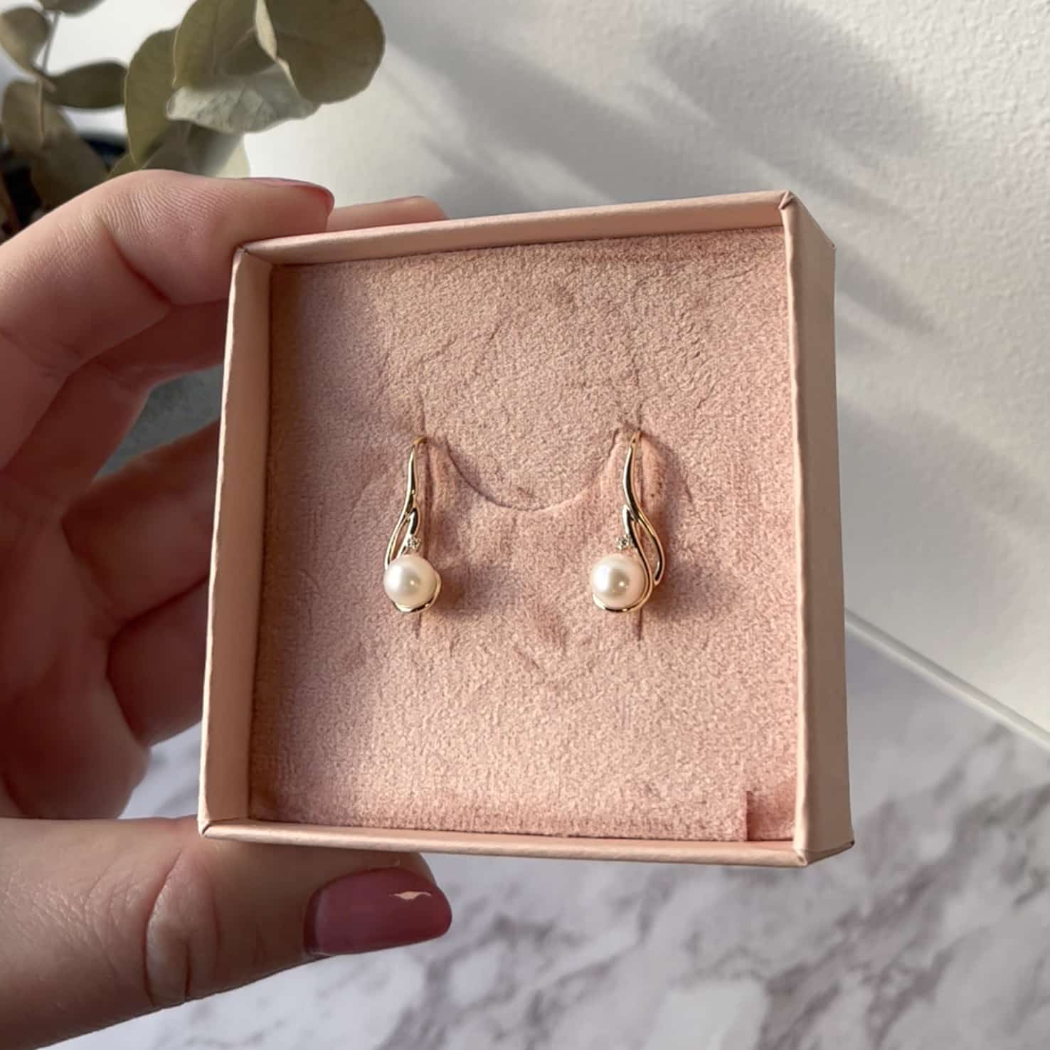 Scrouples Perle Øreringe 8 Karat Guld 123893