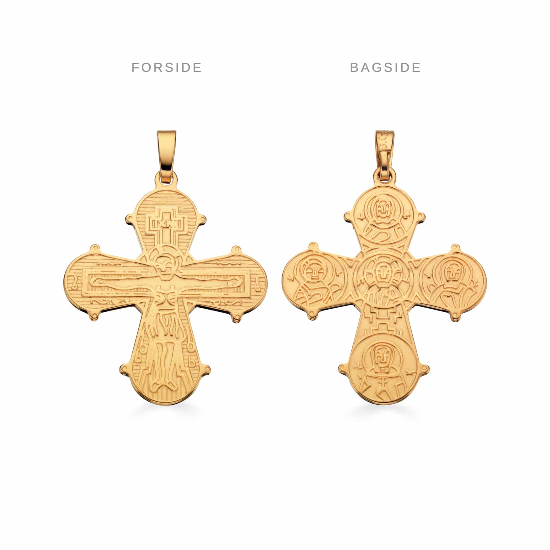 Scrouples Dagmarkors Med Apostle Forgyldt Sølv 21x19mm 20232F