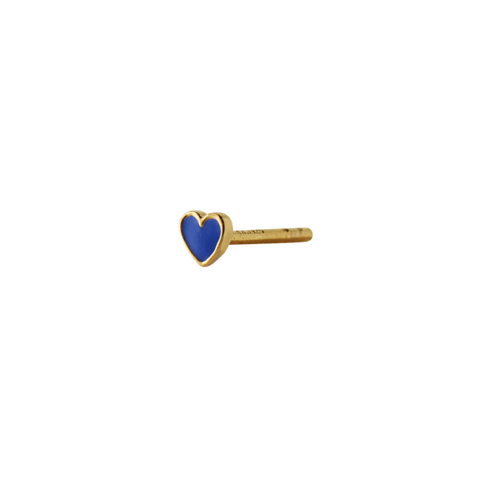 Stine A Petit Love Heart Cobalt Blue Enamel Single 1181-02-Cobalt