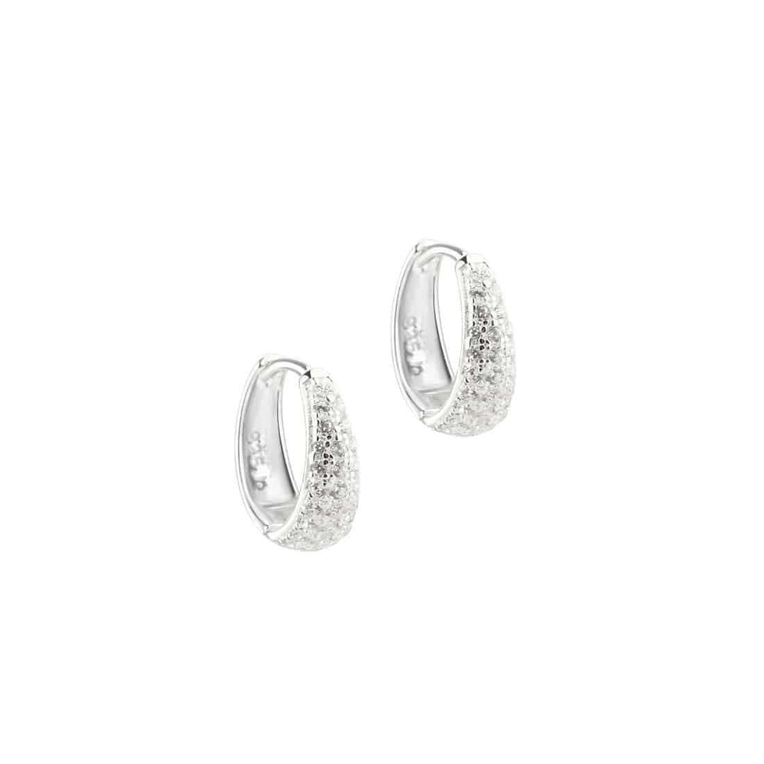 Aqua Dulce Darling Emma Small Hoop 12mm Sølv 5860 - små og fine hoops på 12 mm med en praktisk click-lås, der gør dem nemme at tage af og på.