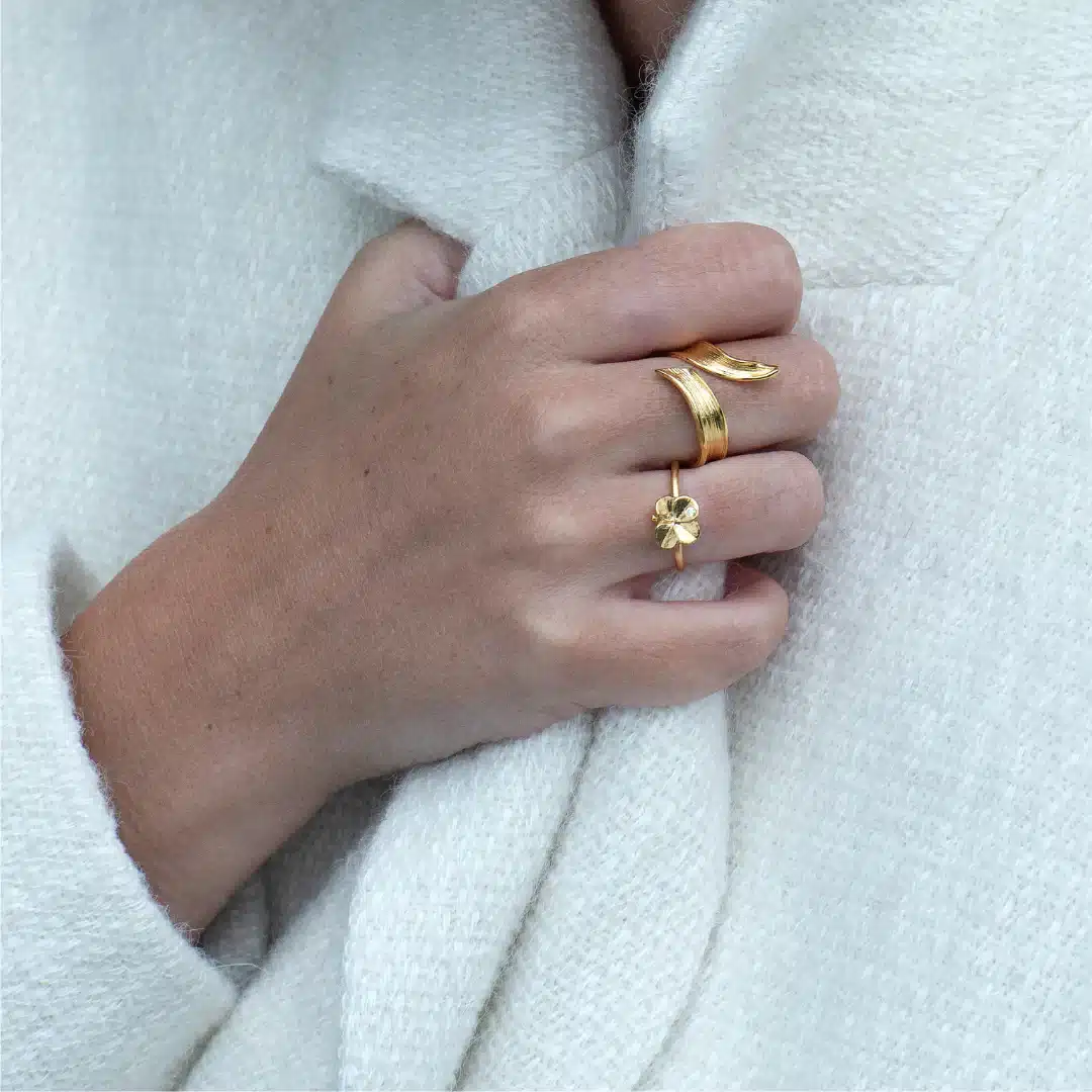 Flora Danica Statement Græs Ring Forgyldt 907.Gr-StRi-G