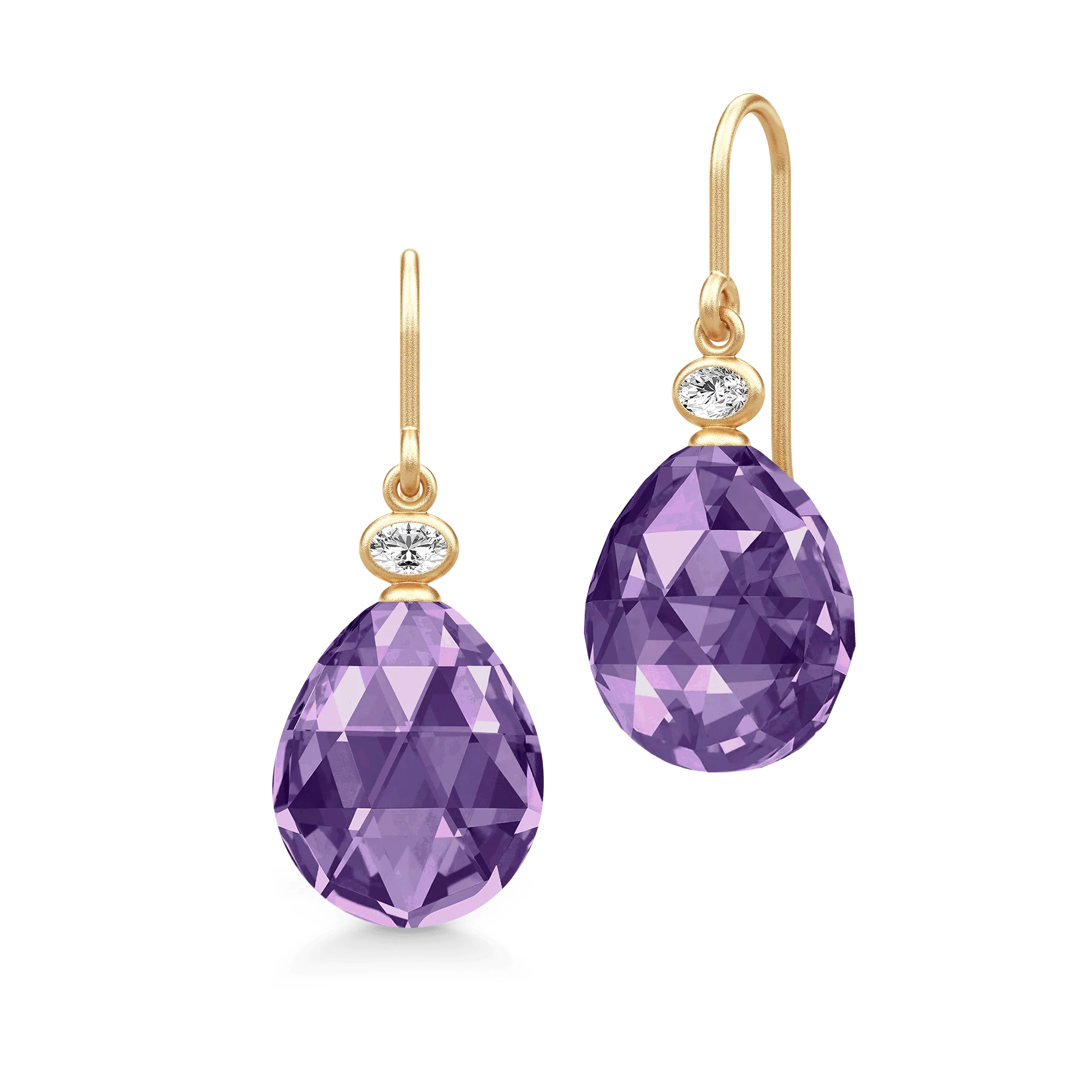 Julie Sandlau Ofelia Amethyst Øreringe HKS780GDATCRCZ