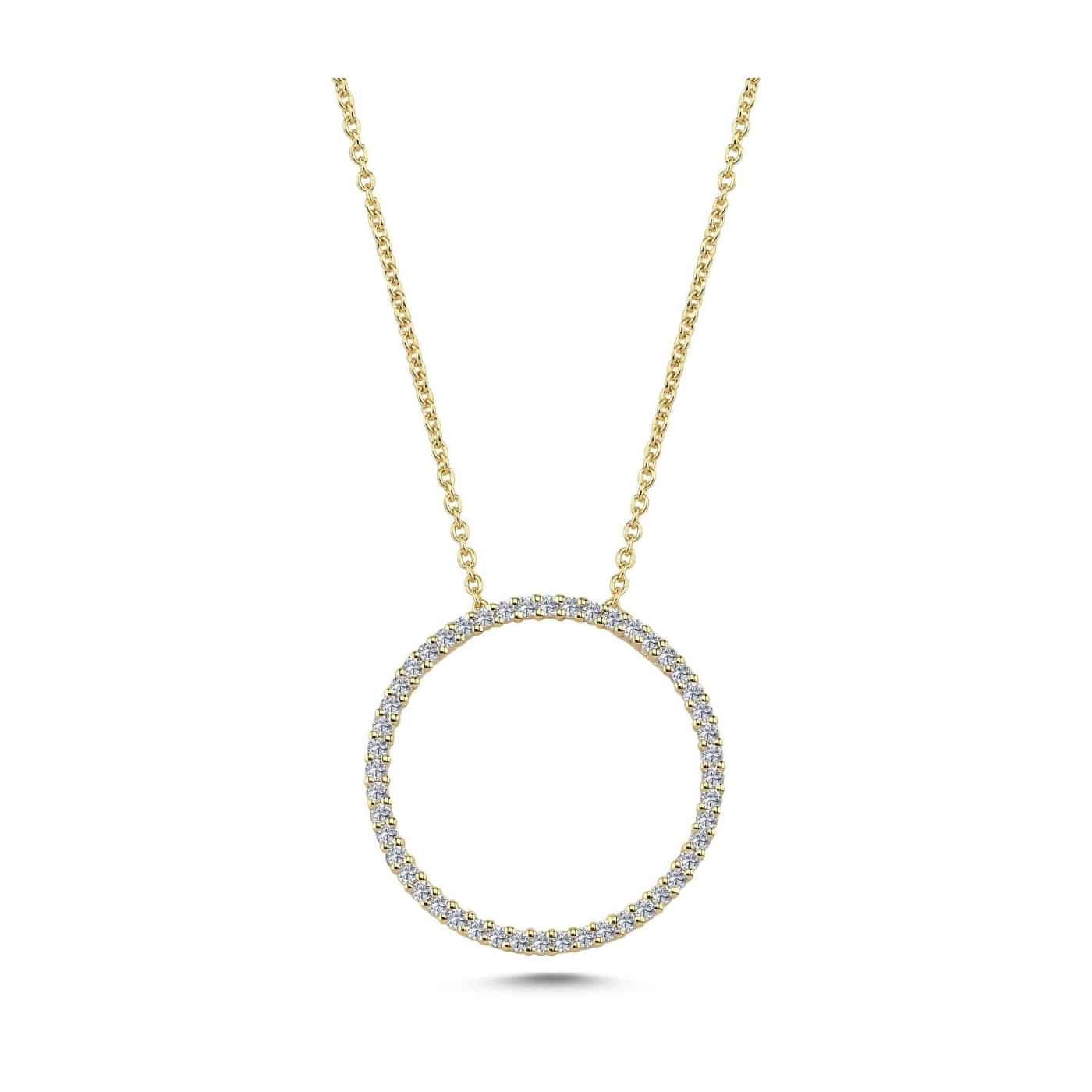 Nuran Diamant Cirkel Vedhæng 14 Karat Guld V2205 029 RG