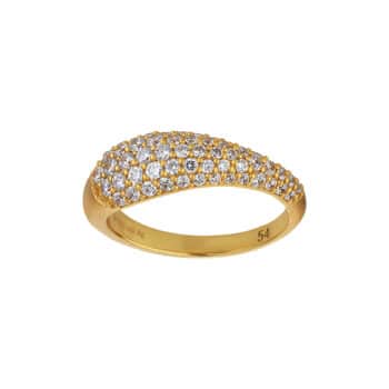byBiehl Ocean Flow Sparkle Ring Forgyldt 5-4202a-GP