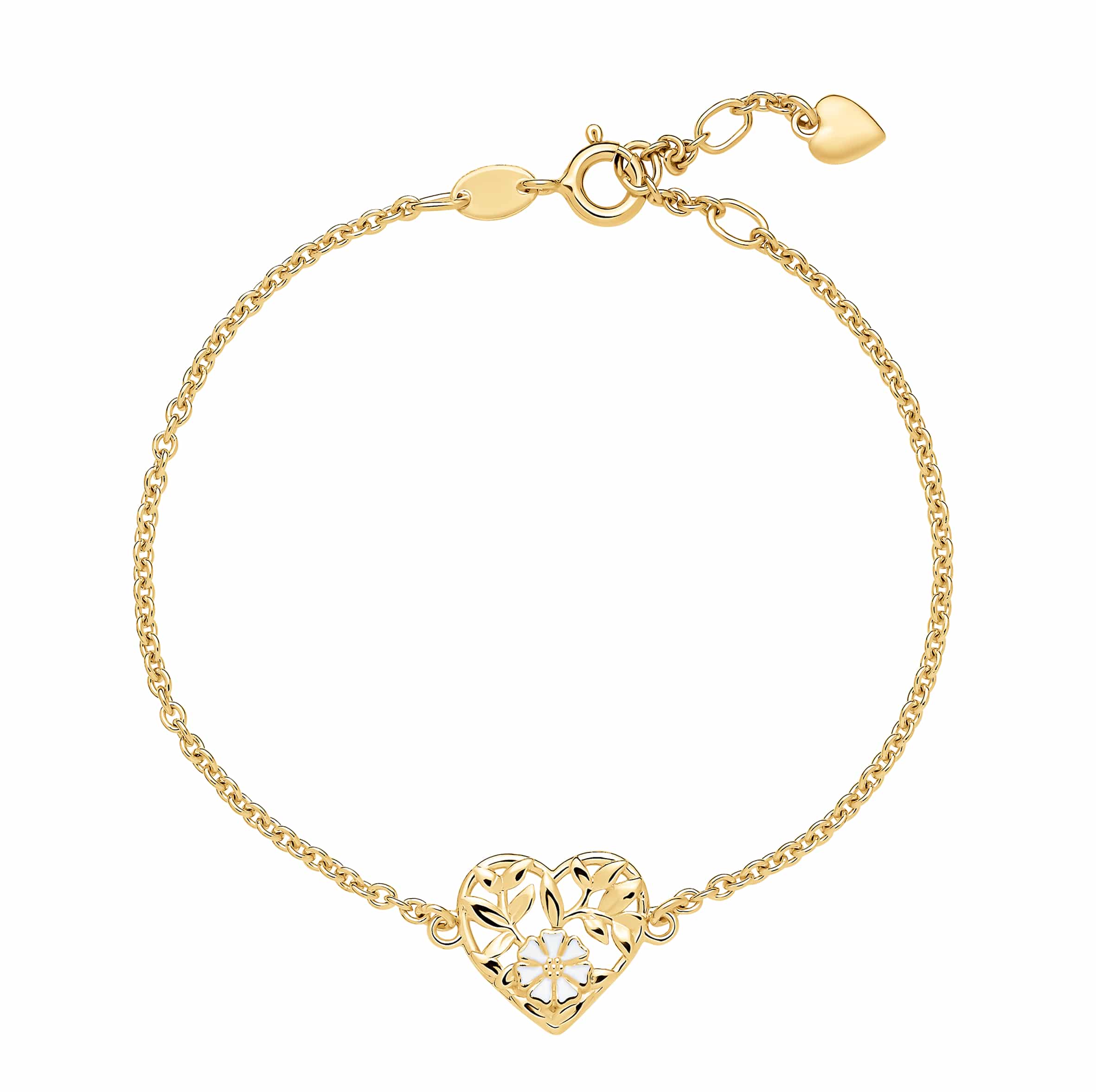 Lund Copenhagen Marguerit Armbånd Med Hjerte 9015095-M