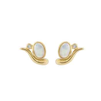 Rabinovich Elegant Opal Øreringe 14 Karat Guld 80450545
