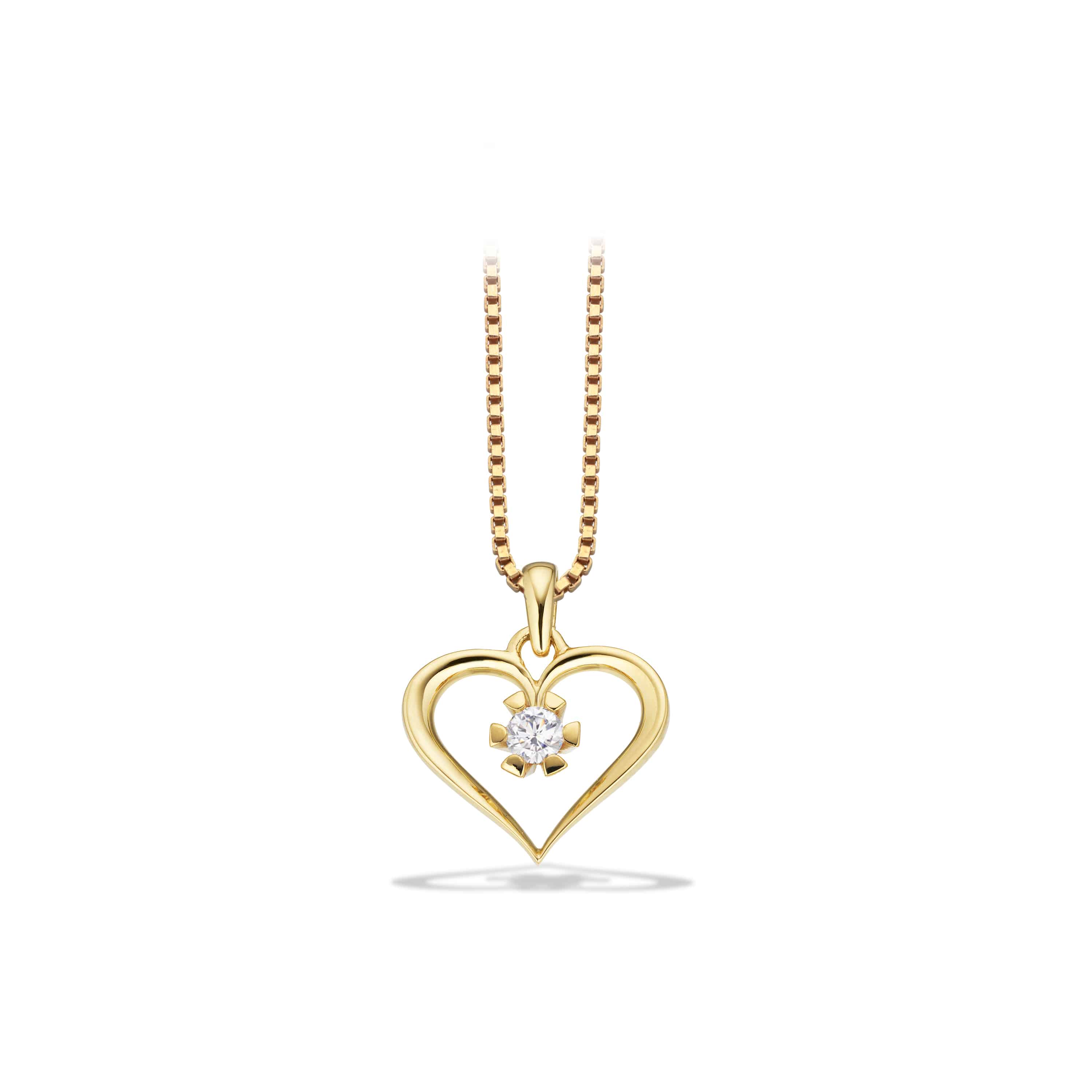 Scrouples Vida Darling Hjerte Vedhæng 8 Karat Guld Med 0,10ct Diamant 2823,10