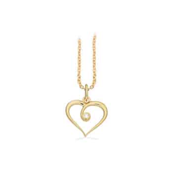 Scrouples Hjerte Vedhæng 8 Karat Guld Med Diamant 214833