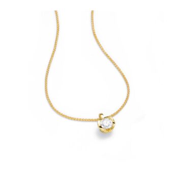 Silhouette Solitære Heart Vedhæng 14 karat Med 0,25ct Brillant Wesselton(W)/SI