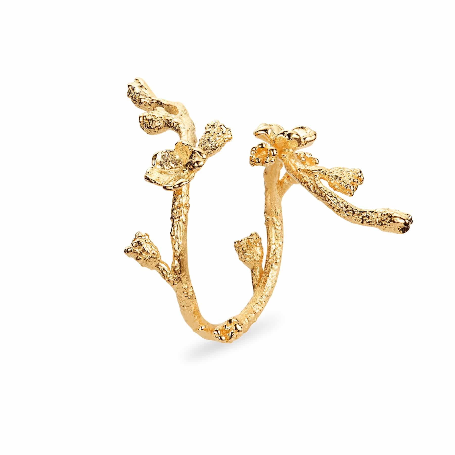 Flora Danica Forglemmigej Statement Ring Forgyldt 907.FMN-StRi-G