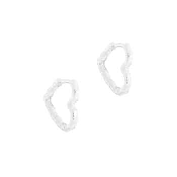 Aqua Dulce Love Me Heart Hoop Sølv 5933