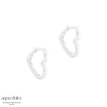 Aqua Dulce Love He Heart Hoops Sølv 5933