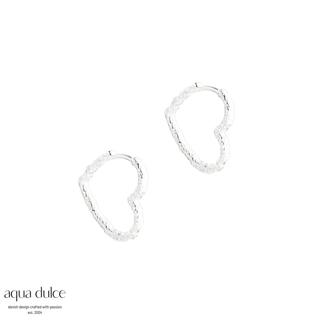 Aqua Dulce Love Me Heart Big Hoops Sølv 5949