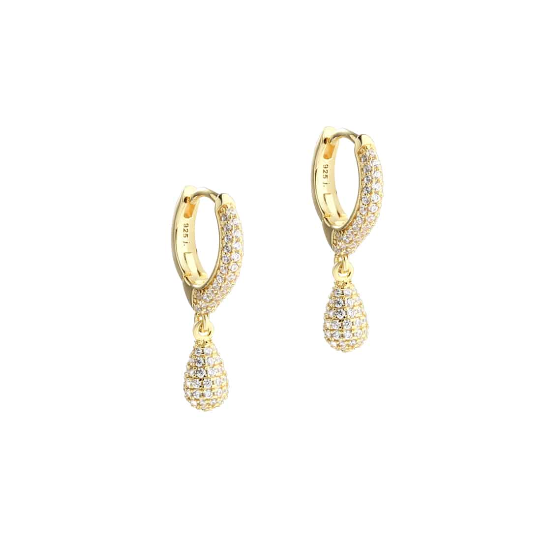 Aqua Dulce Pavé Hoops Forgyldt 6106
