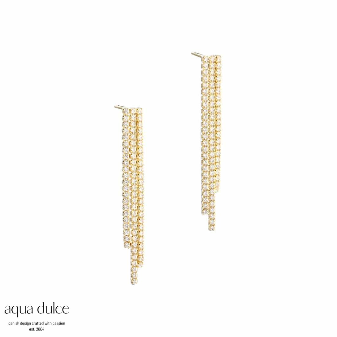 Aqua Dulce Tennis Darling Øreringe Forgyldt 6132