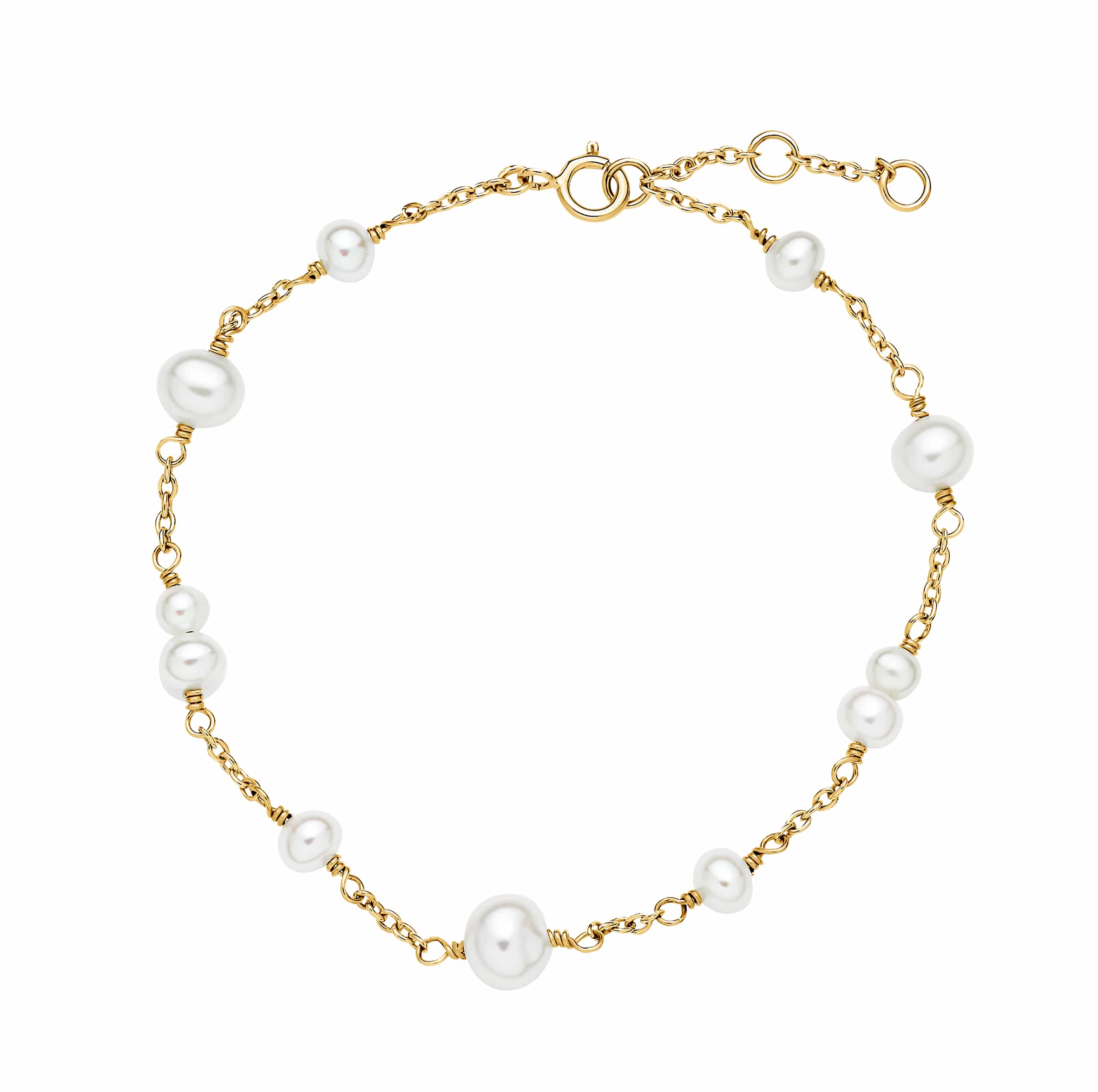 Lund Copenhagen Armbånd Med Perler 8 Karat Guld 3011369-33